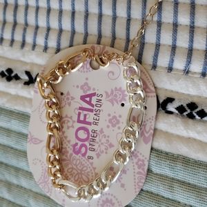 Silver and gold chain anklet